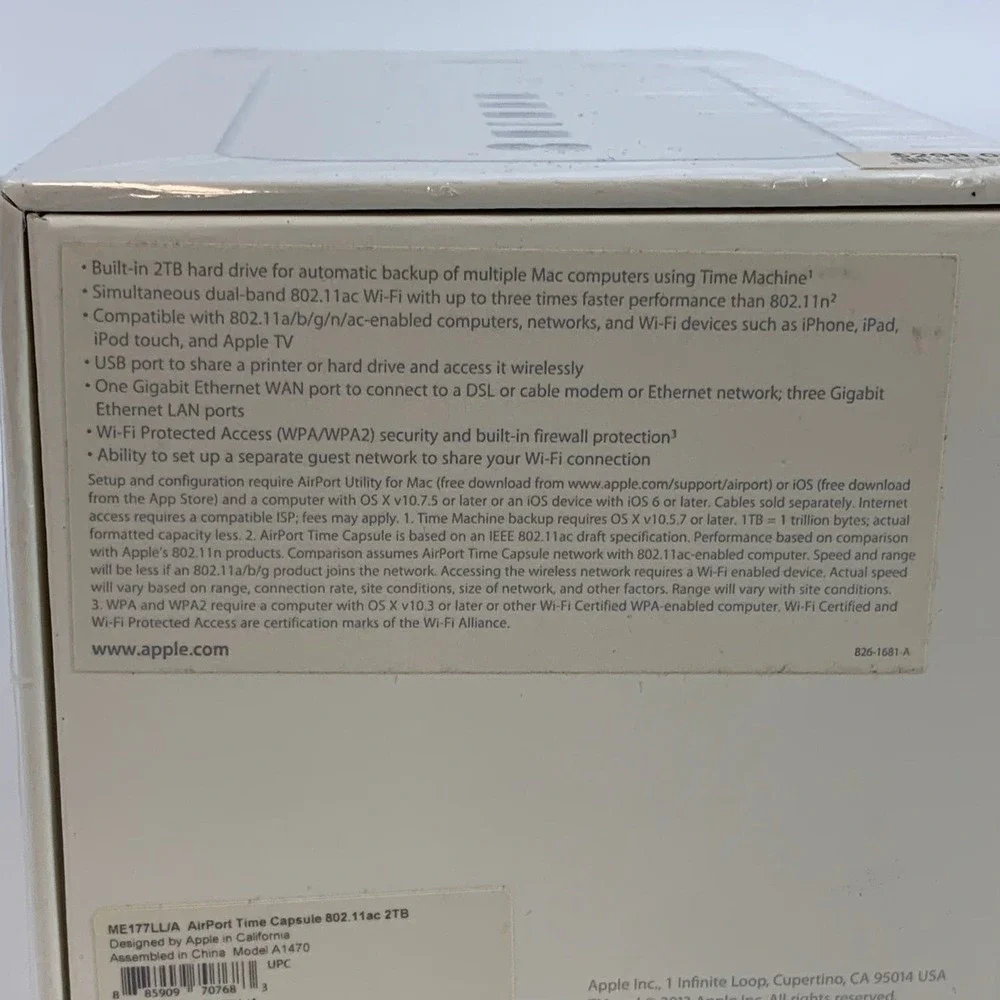 Apple‎ AirPort Time Capsule 2TB Wireless Backup Router ME177LLA